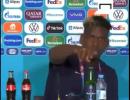 Pogba removes Heineken bottle at Euro news conference