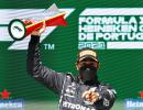 F1: Hamilton wins in Portugal to go eight points clear