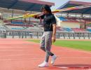 Special machine for javelin throwers ahead of Olympics