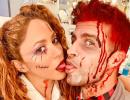 Shakira-Pique, Beckham get into Halloween spirit