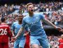 EPL PIX: City, Liverpool share spoils in pulsating tie