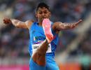 PIX: Sreeshankar wins silver in long jump at CWG