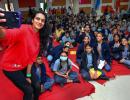 When Sindhu Took Selfie With Kids