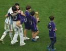 Mrs Messi And Sons Celebrate Leo's Win