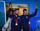 PICS: World Champs Messi, Team Come Home