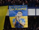 Ukraine solidarity, anti-war messages across stadiums