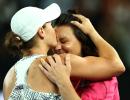 Barty celebrates home triumph with Australian greats