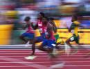 PIX: Kerley leads US sweep of men's World 100m final