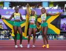 PIX: Fraser-Pryce leads Jamaican sweep in women's 100m