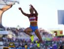 PICS: Rojas, Barshim win third straight World titles