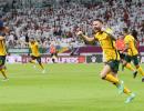 Late deflected strike keeps Aus World Cup hopes alive