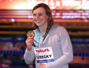 PIX: Ledecky wins 19th gold; butterfly double by Milak