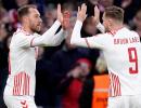 Eriksen marks emotional return to Parken Stadium