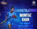 India's Mumtaz Khan named FIH rising player of year