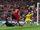 EPL PIX: Late Liverpool goal denies Arsenal victory