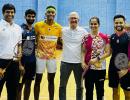 Is Tim Cook Playing Badminton With Saina?