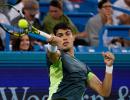 Off colour Alcaraz survives scare, Rublev stunned