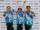 Golden double for India's archers at World Cup