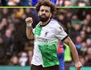 EPL PIX: Salah achieves milestone as Liverpool go top