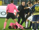 Soccer: Turkish club president punches ref, arrested