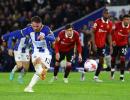 EPL PIX: Brighton score late winner to down Man United