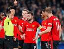 Rashford sent off in shocking defeat; Real advances