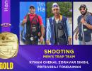 Asiad: India claim gold in men's trap team shooting