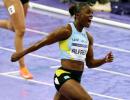 PIX: St Lucia's Alfred storms to women's 100m gold