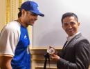 PIX: Chhetri congratulates Neeraj in Paris!