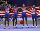 US hold off Botswana to win 4x400 relay in record time