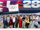 Olympic flag arrives in Los Angeles!