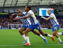 EPL PIX: Brighton STUN Man United; Haaland 'tricks