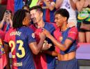 Lewandowski's magic saves the day for Barca