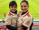 Sania, Izhaan Cheer Bayern Munich