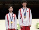 China's Huang and Sheng win first gold of Paris Games