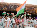 PIX: Flag bearers Sindhu, Kamal lead India in parade