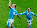 EPL PIX: Man City thump Wolves; Arsenal stay in hunt