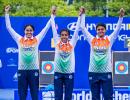 India women win compound archery team World Cup gold