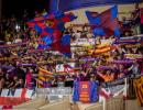 Barcelona fans banned for Champions League game