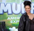 Pregnant Rihanna Attends Smurfs Premiere
