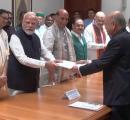 VP poll: Flanked by Modi, NDA candidate files nomination