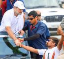 Unidentified man hugs, kisses Rahul Gandhi in Bihar