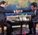 Praggnanandhaa plays chess with Gautam Adani