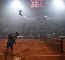 Fireworks smoke brings Italian Open match tohalt