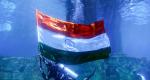 A Tiranga Hoisted Underwater!