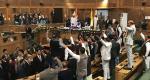 Chaos reigns in J-K House, BJP MLAs marshalled out