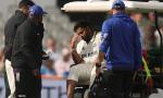 PIX: Pant stretchered off with nasty foot injury!