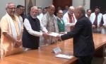 VP poll: Flanked by Modi, NDA candidate files nomination