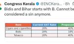 'Bihar, bidis start with B': Congress's GST post sparks row