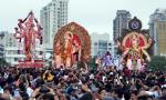 Thousands throng seafront for immersion of Mumbai's Lalbaugcha Raja
